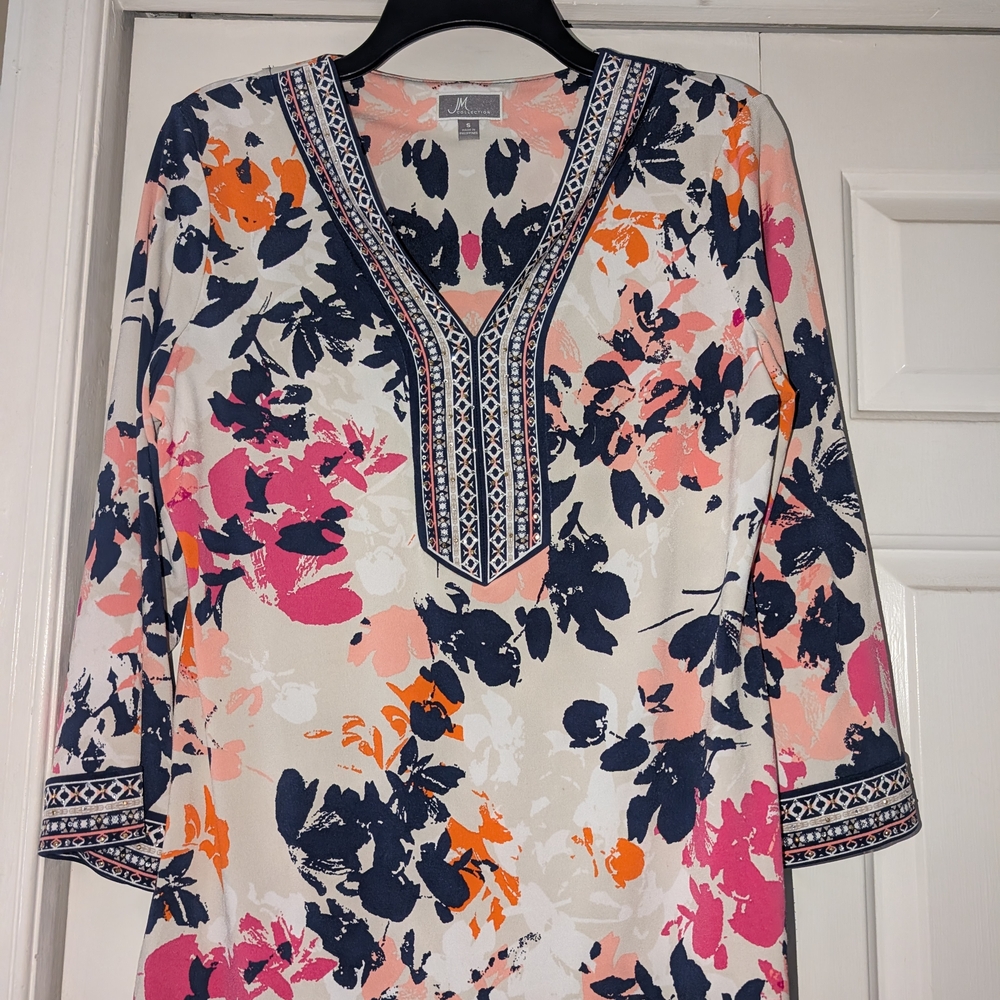 JM Collections Multicolor Floral Blouse
